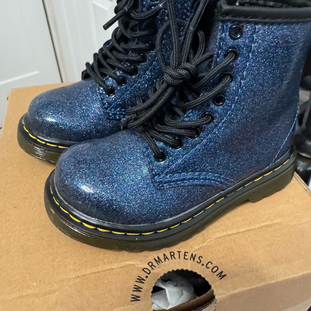 Dr. Martens Shimmering Blue Boots